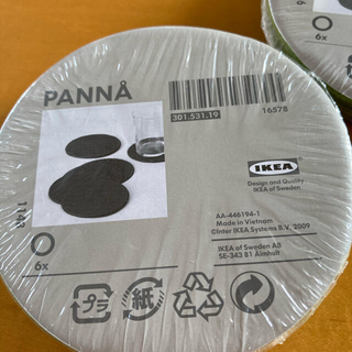 イケア(IKEA)のPANNÅ パンノー  IKEA コースター グリーン　6枚入り　(テーブル用品)
