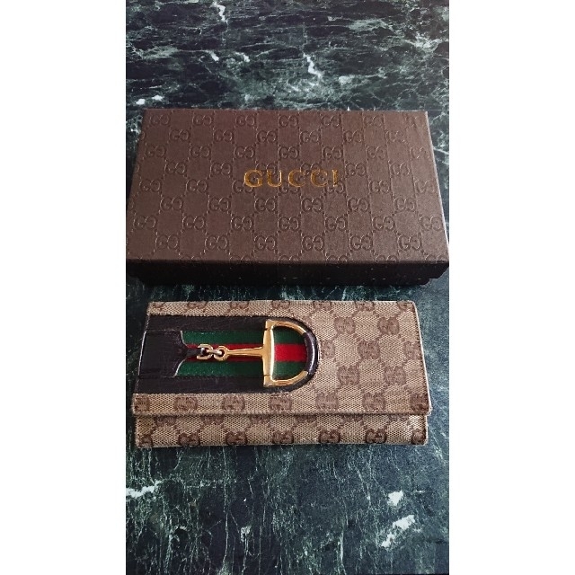 Gucci(グッチ)のGUCCI・オールドグッチ・ヴィンテージ・三つ折り 長財布 レディースのファッション小物(財布)の商品写真