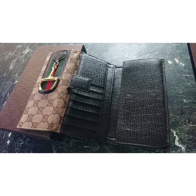 Gucci(グッチ)のGUCCI・オールドグッチ・ヴィンテージ・三つ折り 長財布 レディースのファッション小物(財布)の商品写真