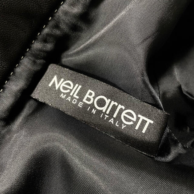NEIL BARRETT(ニールバレット)のニールバレット レザー レイヤード ジャケット ショートスリーブ レディースのジャケット/アウター(テーラードジャケット)の商品写真