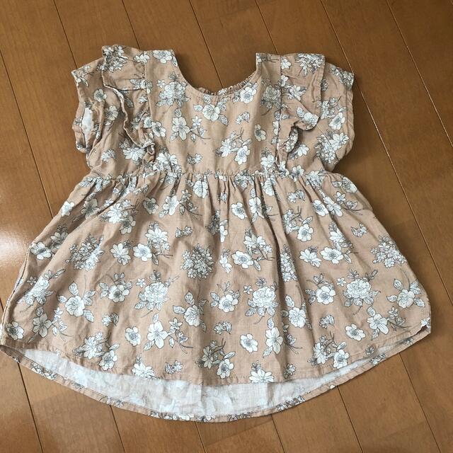 futafuta(フタフタ)のバースデイ　女の子　花柄トップス  100 ピンク キッズ/ベビー/マタニティのキッズ服女の子用(90cm~)(ブラウス)の商品写真