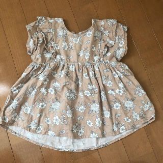 フタフタ(futafuta)のバースデイ　女の子　花柄トップス  100 ピンク(ブラウス)