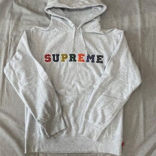 シュプリーム(Supreme)のSupreme logos フーディ　グレー　M(パーカー)