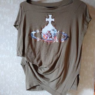 ヴィヴィアンウエストウッド(Vivienne Westwood)のヴィヴィアン 変形 カットソー レディース カーキ(カットソー(半袖/袖なし))