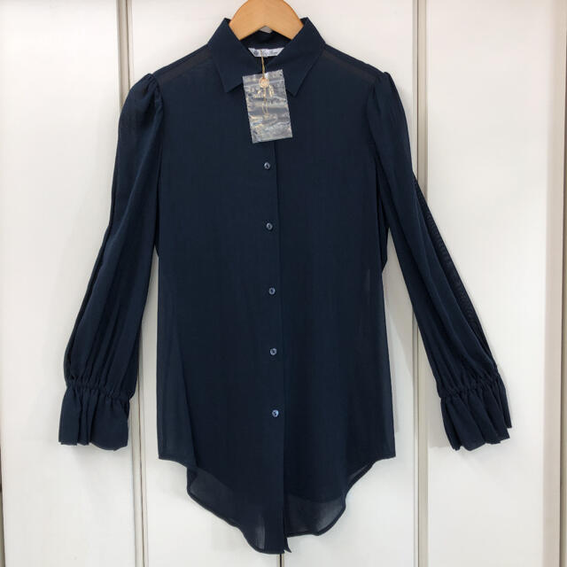 トップス新品 Loro Piana コットン/シルク ブラウス(40)