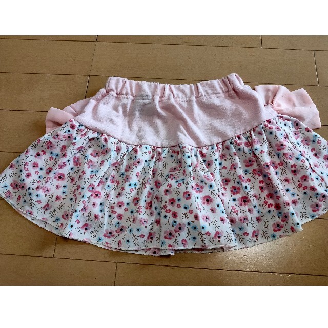 ドーリーリボン　女の子　スカート　キュロット　ピンク　サイズ120 キッズ/ベビー/マタニティのキッズ服女の子用(90cm~)(スカート)の商品写真