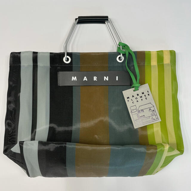 正規品 MARNI マルニフラワーカフェ かごバッグ