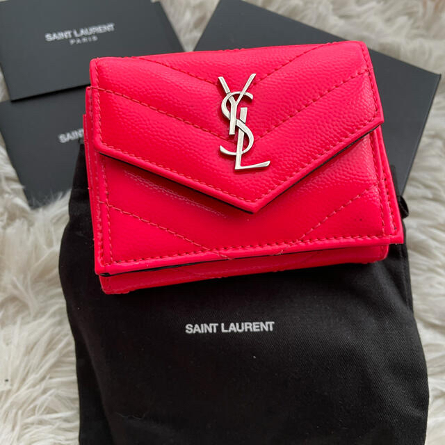 Saint Laurent(サンローラン)の正規品 Saint Laurent 三つ折財布 レディースのファッション小物(財布)の商品写真