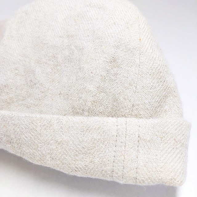 nest Robe(ネストローブ)の新品 ハンドメイド作家さん✨リネンウール ニット帽 キャップ ワッチ ビーニー レディースの帽子(ニット帽/ビーニー)の商品写真
