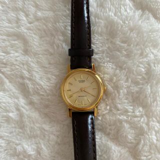 カシオ(CASIO)のチープカシオ　ブラウン×ゴールド(腕時計)