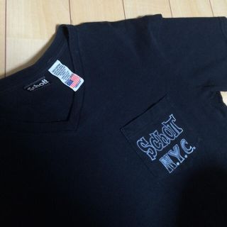 ショット(schott)の【schott】ピンストライプポケットTシャツ(Tシャツ/カットソー(半袖/袖なし))