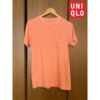 ユニクロ(UNIQLO)の匿名配送可能 ユニクロ オレンジ Tシャツ ほつれ穴あり(Tシャツ/カットソー(半袖/袖なし))