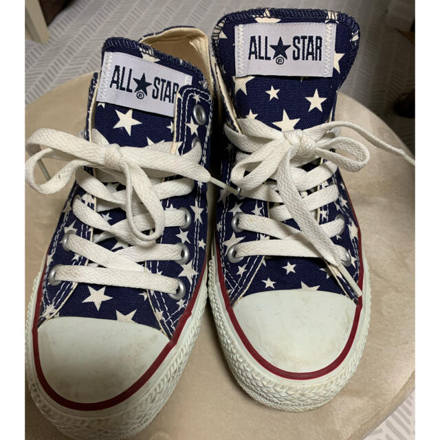 CONVERSE(コンバース)のCONVERSE 24.5  星柄 ローカット＆ハイカット 2足セット☆ レディースの靴/シューズ(スニーカー)の商品写真