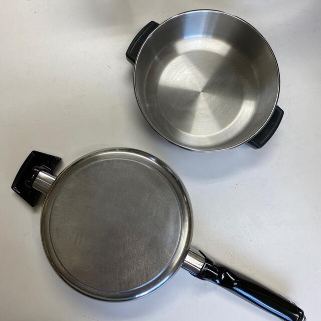 ロイヤルクイーン IH対応大フライパン、6コートのセット、中古 食器