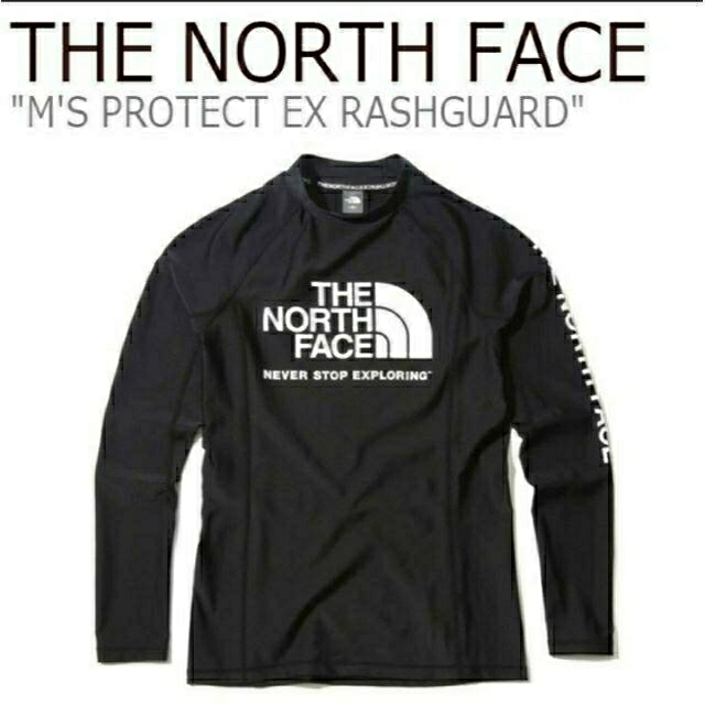 THE NORTH FACE(ザノースフェイス)の新品 ノースフェイス ラッシュガード メンズ 長袖 水着 黒/2XL K94D メンズのトップス(Tシャツ/カットソー(七分/長袖))の商品写真