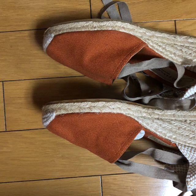 gaimo(ガイモ)の【GAIMO】エスパドリーユサンダル オレンジ 37　ガイモ リボンサンダル レディースの靴/シューズ(サンダル)の商品写真