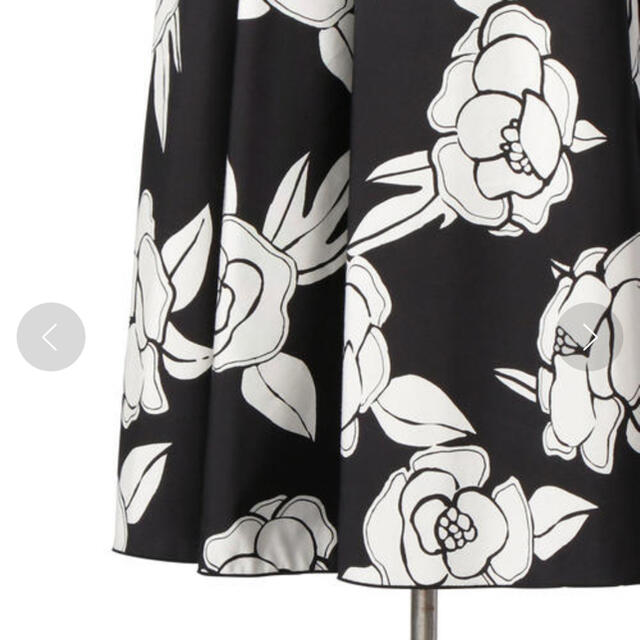 Drawer ブラックフラワーギャザースカート 36サイズ