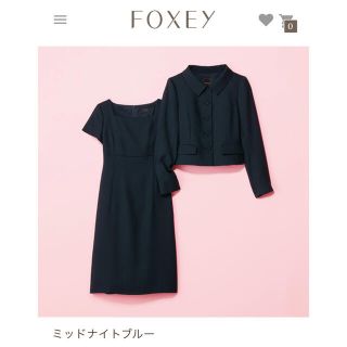 フォクシー(FOXEY)のFoxey サクセススーツ♥ミッドナイトブルー 42(スーツ)