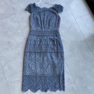 タダシショウジ(TADASHI SHOJI)のタダシショージ　レース膝上ワンピース  00サイズ(ミディアムドレス)