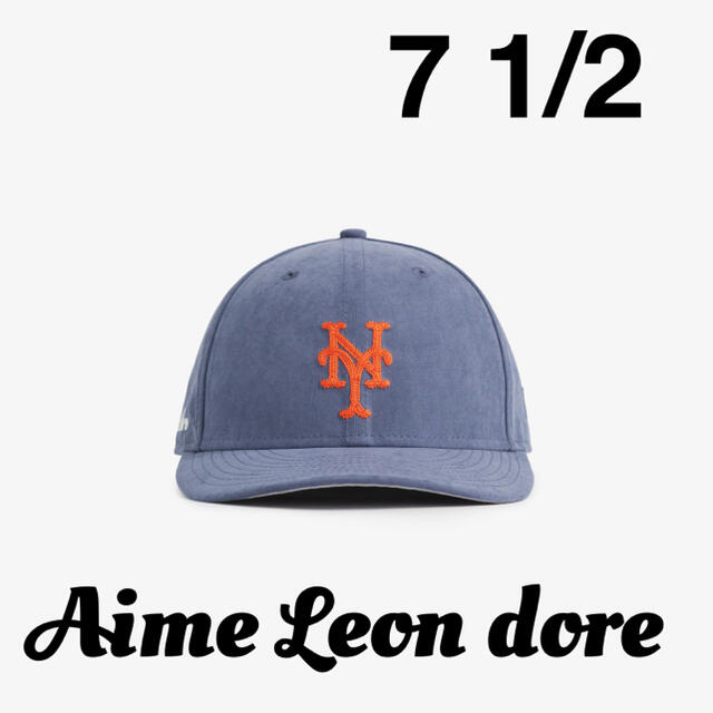 キャップaime Leon dore × new era 7 1/2 メッツネイビー