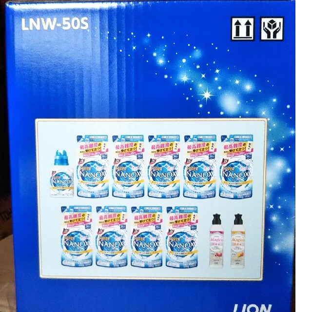 LION(ライオン)の新品 未開封LIONスーパーナノックスギフトLNW-５０S インテリア/住まい/日用品の日用品/生活雑貨/旅行(洗剤/柔軟剤)の商品写真