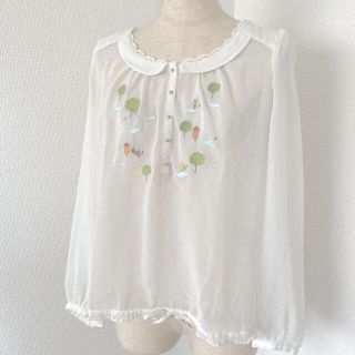 フランシュリッペ(franche lippee)のタグ付き★フランシュリッペ《刺繍ブラウス》アニマル　動物(シャツ/ブラウス(長袖/七分))