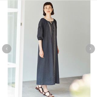 シマムラ(しまむら)のシーズンリーズン  刺繍ワンピース　M             新品未使用(ロングワンピース/マキシワンピース)