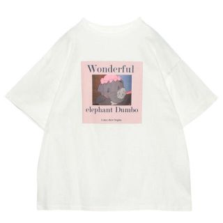 エイミーイストワール(eimy istoire)の【正規品】Dumbo & Mrs. Jumbo T-shirt（ホワイト）(Tシャツ(半袖/袖なし))