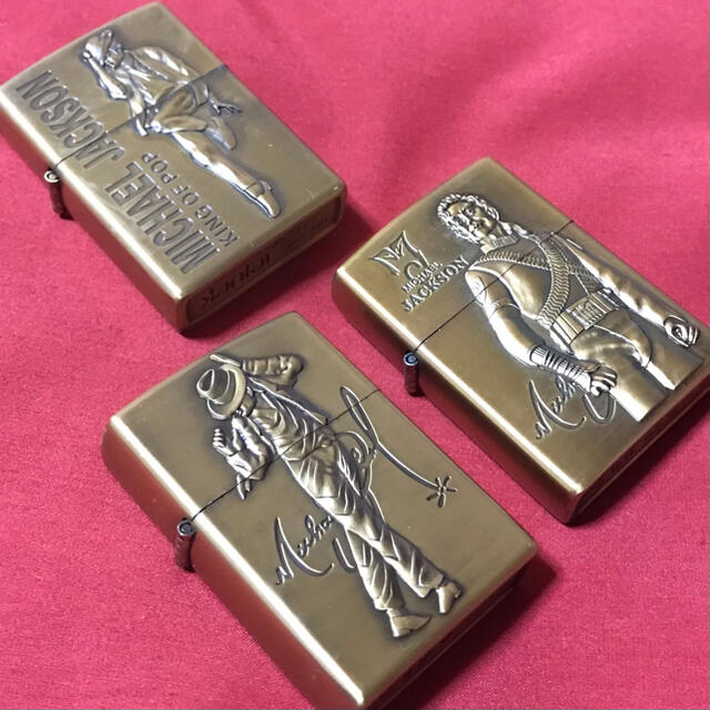 ZIPPO(ジッポー)のマイケルジャクソン  Ａ〜Ｃ　zippo型 オイルライター 新品・3点セット メンズのファッション小物(タバコグッズ)の商品写真