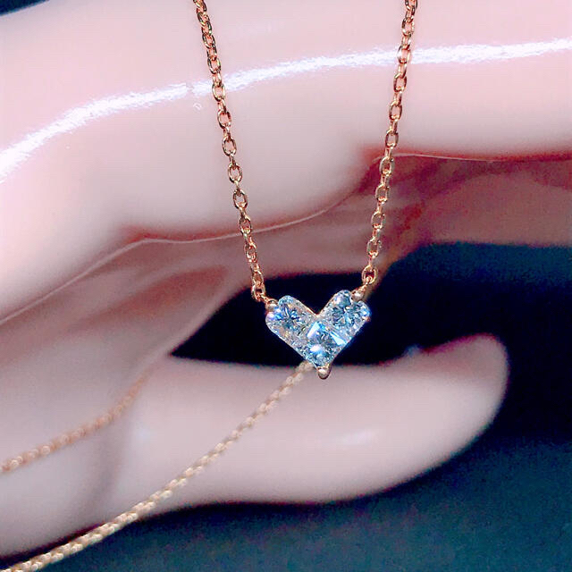 スタージュエリー ミステリアスハート ダイヤネックレス K18 0.28ct