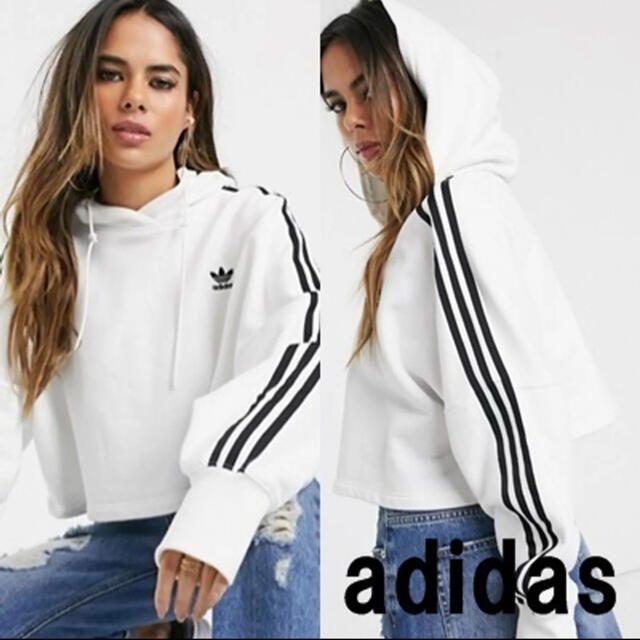 美品♡adidas アディダス限定トレーナー ショート丈 | chicshabu.com