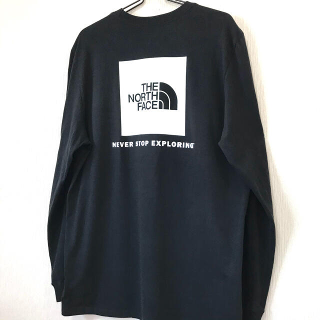 THE NORTH FACE(ザノースフェイス)の超ビッグサイズ  新品 ノースフェイス BOX NSE ロンT 黒 白 4XL メンズのトップス(Tシャツ/カットソー(七分/長袖))の商品写真