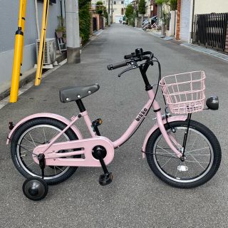 ブリヂストン(BRIDGESTONE)のBRIDGESTONE bikke(ビッケ) 16インチ ローズ 美品(自転車本体)