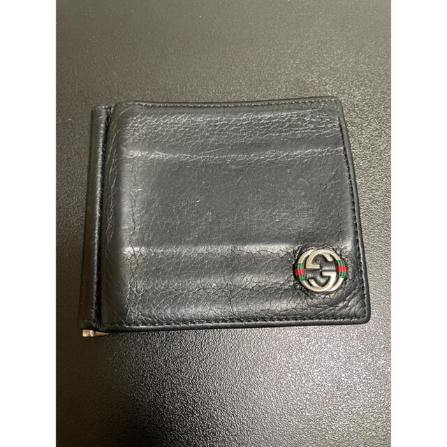 Gucci(グッチ)のGUCCI (グッチ) マネークリップ付カードケース ブラック メンズのファッション小物(折り財布)の商品写真