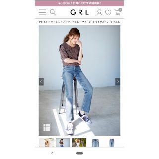 GRL - ヴィンテージライクストレートデニムの通販 by パリジェンヌ