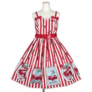 アンジェリックプリティー(Angelic Pretty)の専用ページCherry Stampジャンパースカート(ロングワンピース/マキシワンピース)