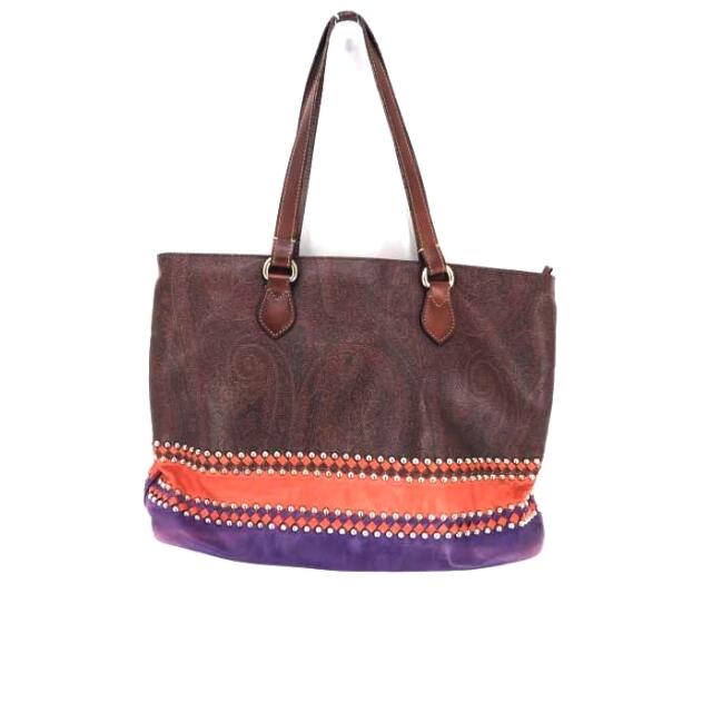 ETRO(エトロ) ペイズリー柄スタッズレザートートバッグ レディース