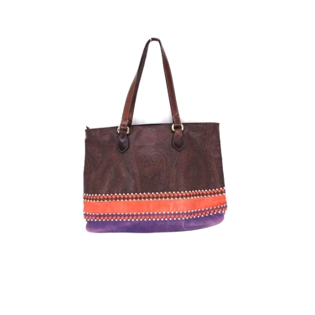 ETRO(エトロ) ペイズリー柄スタッズレザートートバッグ レディース