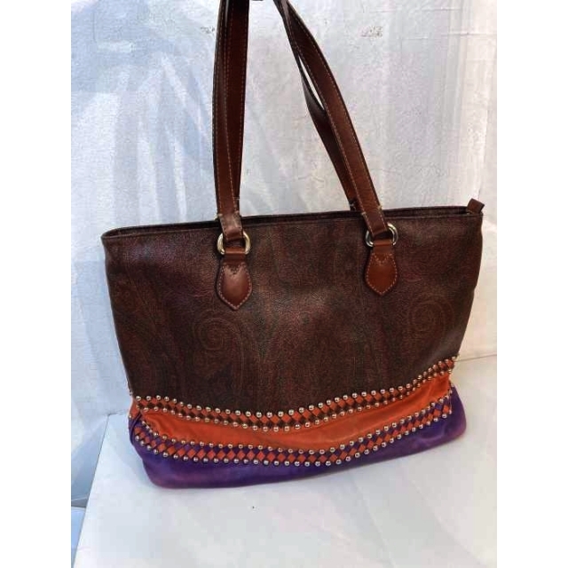 ETRO(エトロ) ペイズリー柄スタッズレザートートバッグ レディース