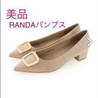 ランダ(RANDA)の【新品】値下げ　RANDA ゴールドパーツローヒールパンプス(ハイヒール/パンプス)