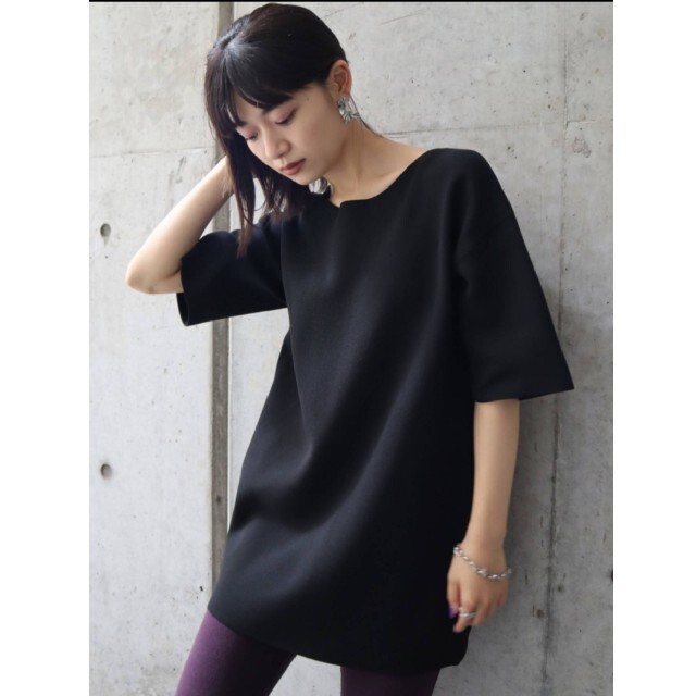 EMODA(エモダ)の[EMODA] ジャガードロングニットトップ レディースのトップス(Tシャツ(半袖/袖なし))の商品写真