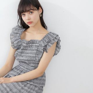 ジルバイジルスチュアート(JILL by JILLSTUART)のJILL by JILLSTUART シアーチェック＆ストライプブラウス(シャツ/ブラウス(半袖/袖なし))