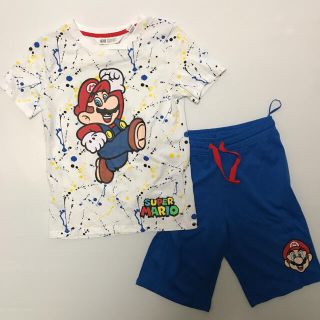 エイチアンドエム(H&M)の新品✨120 スーパーマリオ♡セットアップ　遊び着パジャマH&M(Tシャツ/カットソー)