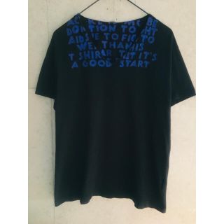 マルタンマルジェラ(Maison Martin Margiela)の【★希少★ここのえ期★メンズM】マルタンマルジェラ エイズ 黒 × 紫 Tシャツ(Tシャツ/カットソー(半袖/袖なし))