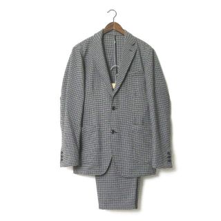 ソフネット(SOPHNET.)のSOPHNET. ソフネット 19AW 日本製 2BUTTON CHECK JACKET & 1TUCK WIDE TAPERED CHECK PANTS SOPH-192005/SOPH-192006 XL グレー スーツ セットアップ ハウンドトゥース 千鳥格子 ジャケット スラックス パンツ【中古】【SOPHNET.】(セットアップ)