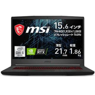 5%オフ新品 RTX3060 ゲーミング MSI GF65 Thin(ノートPC)