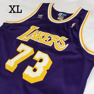 アディダス(adidas)の貴重☆ロッドマン ユニフォーム/ゲームシャツ #73 NBA レイカーズ XL(バスケットボール)