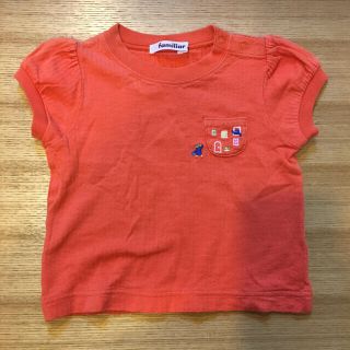 ファミリア(familiar)の2枚　familiar 80 90 オレンジ　ペンギン　ズーラシア　95(Ｔシャツ)