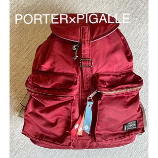 ポーター(PORTER)のPORTER × PIGALLE ポーター ピガール リュック ボルドー　レッド(リュック/バックパック)