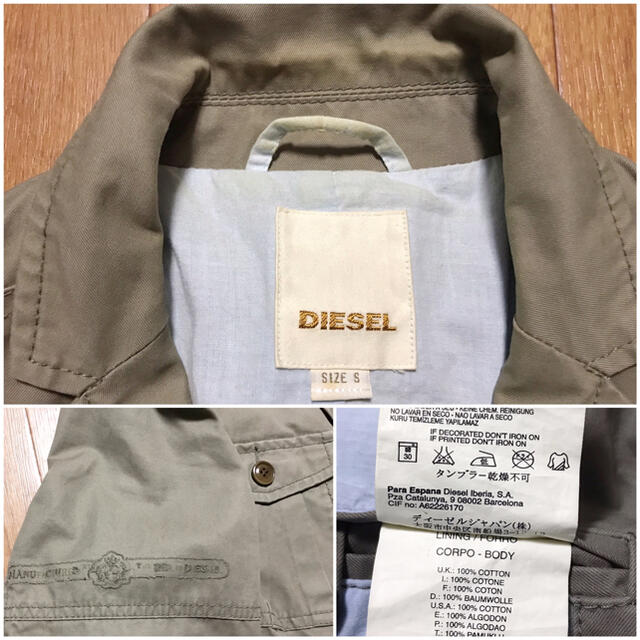 DIESEL(ディーゼル)のDIESEL送料込ディーゼル定価3万円程ミリタリージャケット正規イタリアブランド メンズのジャケット/アウター(ミリタリージャケット)の商品写真